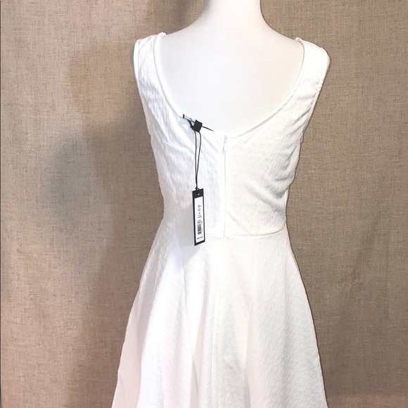 Romeo Juliet Couture Dress Medium White Sleeveless Cocktail Casual Wedding - Picture 6 of 12